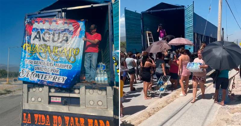 Recolectan agua en jaripeo de Guanajuato para llevarla a familias de Nuevo León