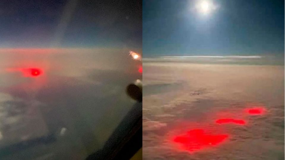 Las misteriosas luces rojas que captó un piloto sobre el océano Atlántico desatan polémica: “Son las fosas del infierno»