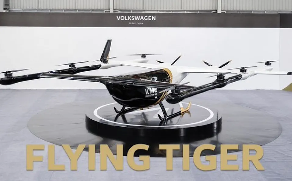 Volkswagen presenta prototipo de taxi aéreo en China: ‘Flying Tiger’