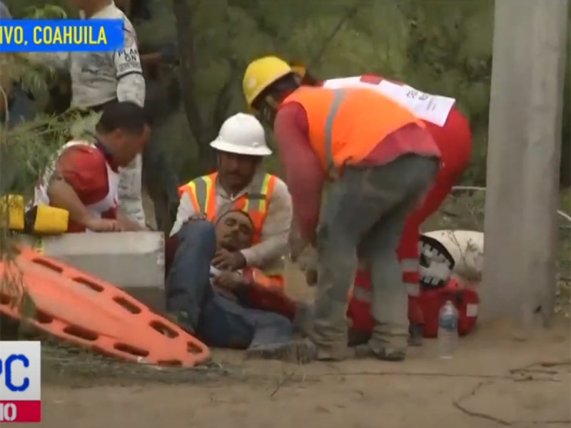 Trabajador resulta herido en rescate de mineros atrapados en Sabinas, Coahuila