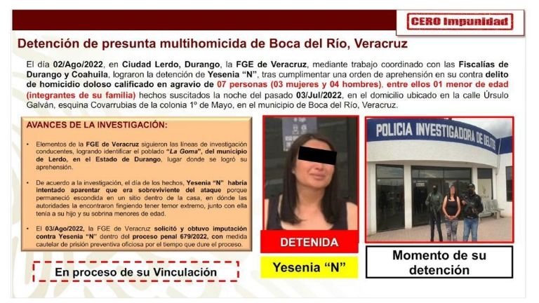 Yesenia N habría fingido sobrevivir a masacre de su familia en Boca