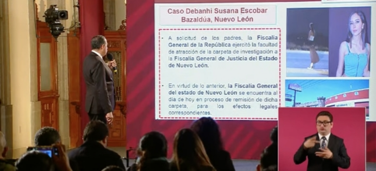 Ricardo Mejía Berdeja confirma que la FGR ya atrajo el caso de Debanhi Escobar