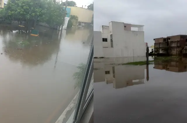 Por inundación, vecinos de Tinajitas en Boca del Río, urgen ayuda
