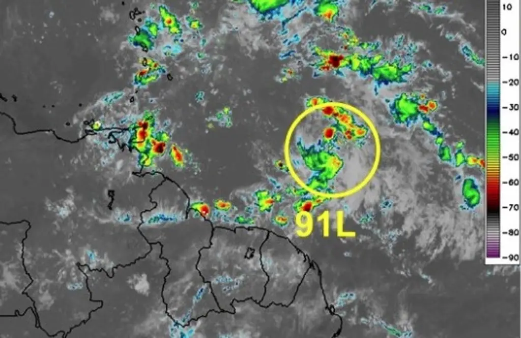 PC «muy pendiente» del disturbio 91L porque podría internarse en el Caribe