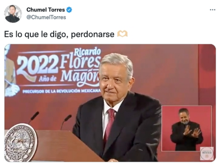 AMLO ofrece disculpas a Chumel Torres: “Él está haciendo su trabajo”