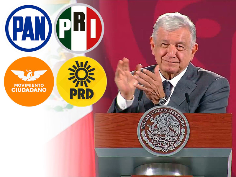 López Obrador a opositores: ¡aplausos, seguirán pluris, dinero a partidos…!