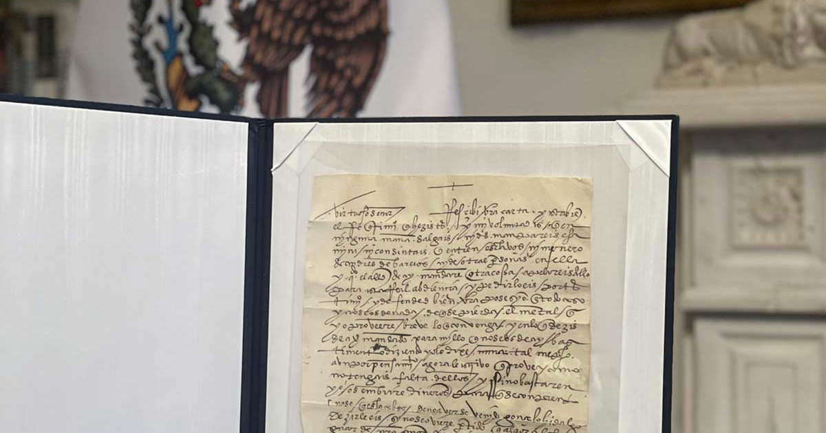 NY devuelve a México carta escrita por Hernán Cortés en 1539