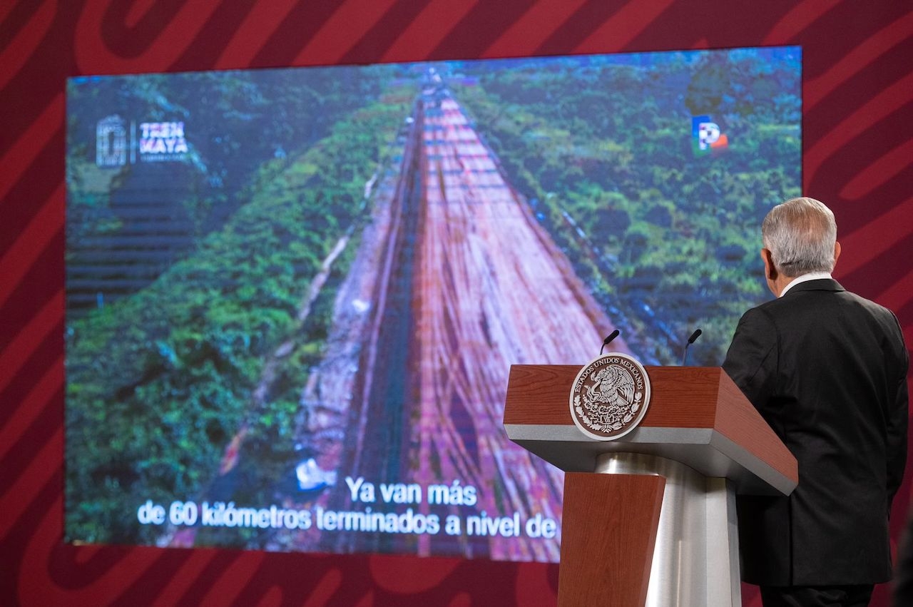 Para la seguridad del Tren Maya, Guardia Nacional y sobrevuelos: AMLO