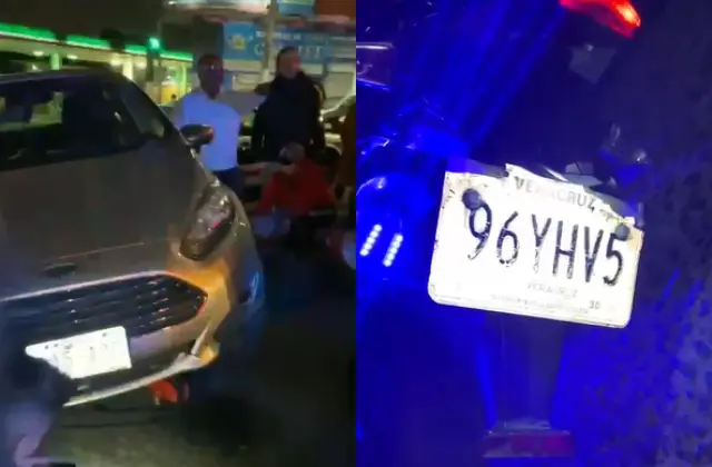 Directivo de Salud atropella a motociclista en Xalapa; es detenido