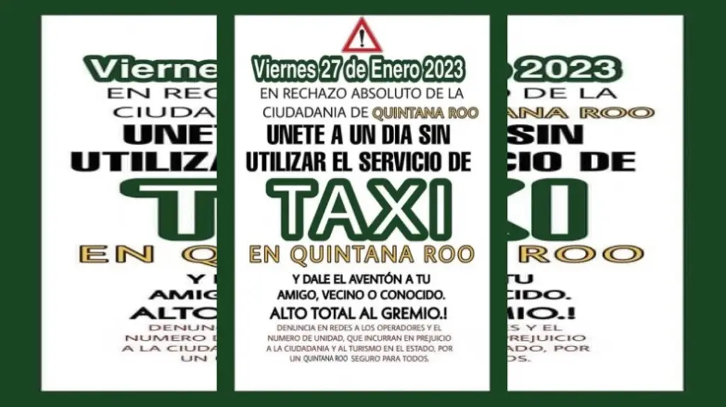 En Cancún, realizan un día sin taxi en repudio a ataques de taxistas contra Uber