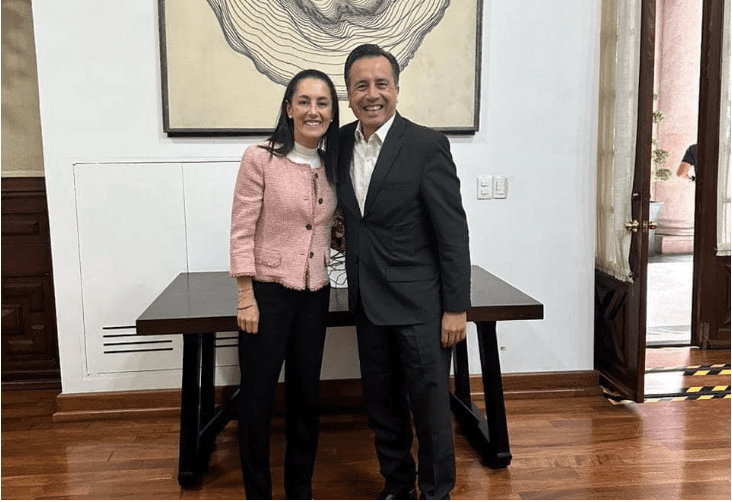 Cuitláhuac García y Claudia Sheinbaum se reúnen “habrá buenas noticias pronto”