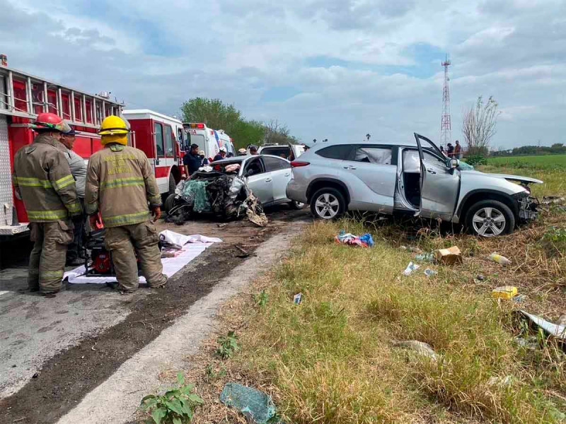 Colisión de autos en carretera de Tamaulipas deja seis muertos