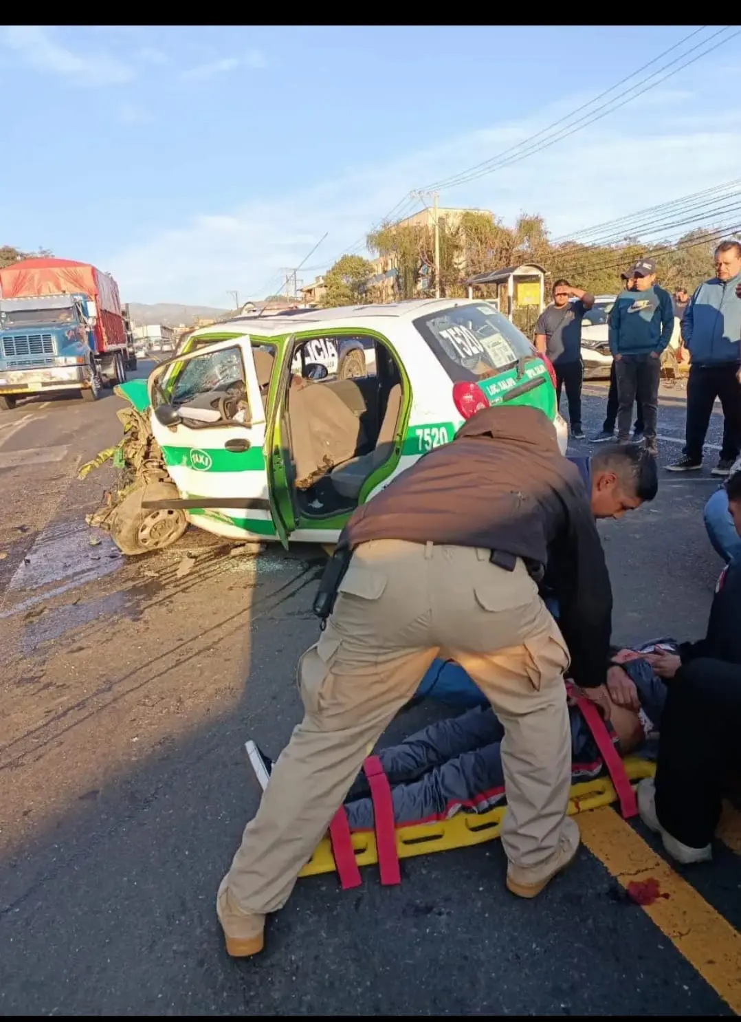 Fuerte choque en Banderilla, un taxista falleció