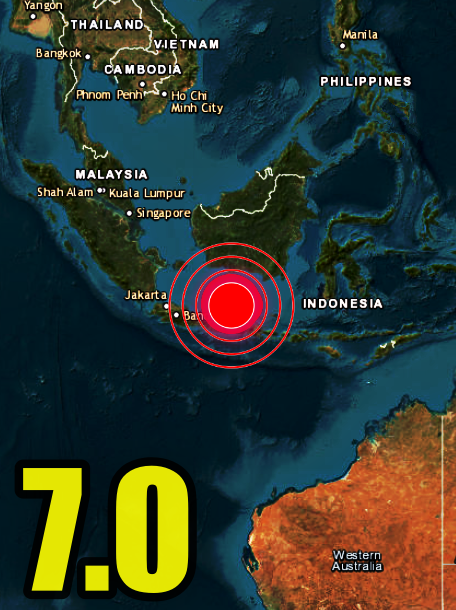 Sismo de magnitud 7 sacude la principal isla de Indonesia