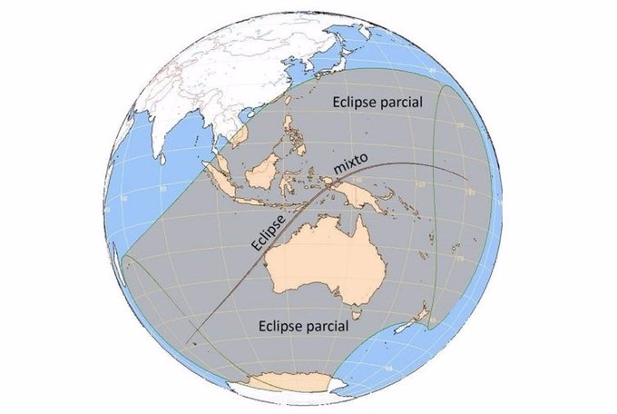 La NASA transmitirá un peculiar eclipse solar mixto este 20 de abril