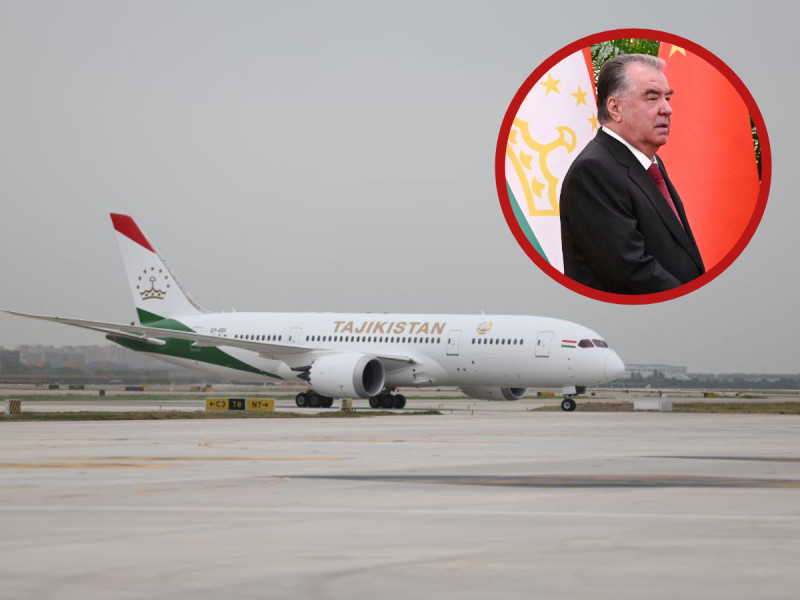 Presidente de Tayikistán estrena el avión presidencial comprado a México