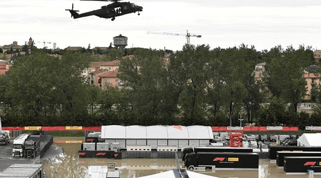 Pista de Imola de F1 queda bajo el agua tras inundaciones en Italia; suman 8 muertos