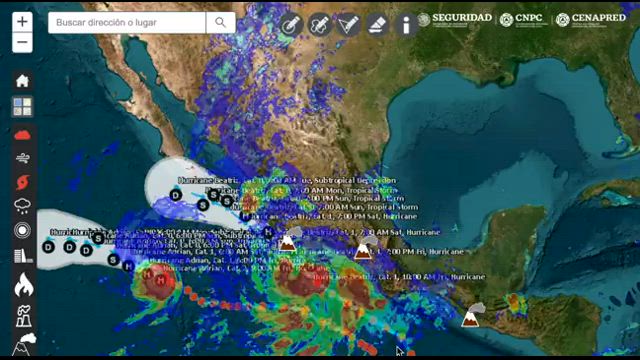 Huracán Beatriz causará fuertes lluvias en seis estados