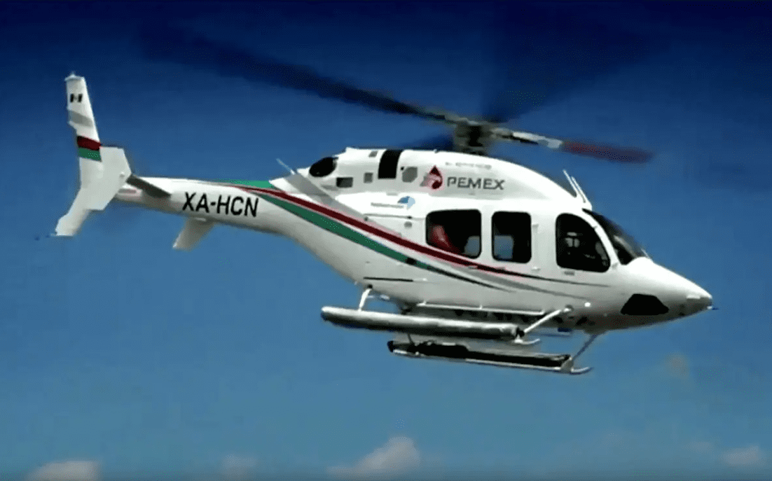 Cae al mar helicóptero de Pemex en Campeche; hay 2 desaparecidos