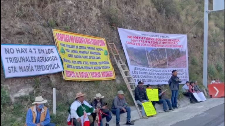 «Los árboles son los pulmones de la Tierra»: manifestantes bloquean la autopista México-Toluca