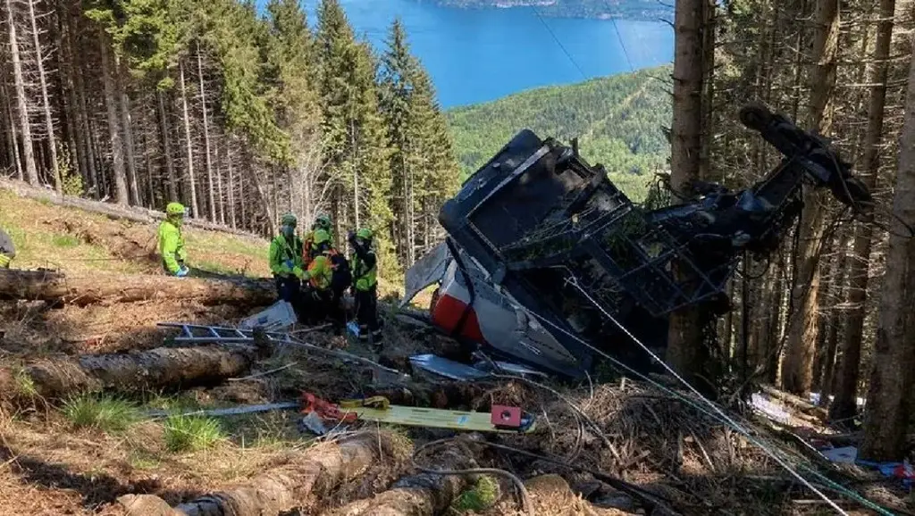 Se cae teleférico; hay un muerto y un herido