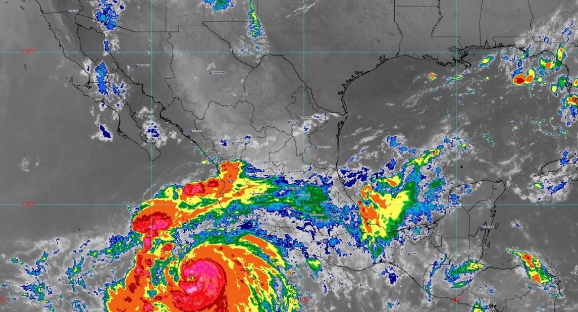 Huracán «Hilary» provocará lluvias muy fuertes en occidente y sur del país: SMN