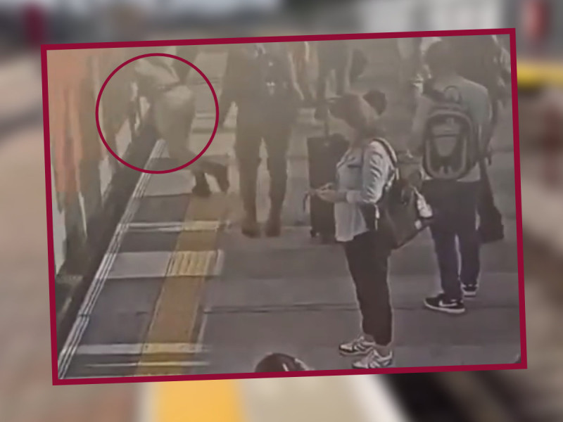 Una joven se desmaya y mu3re al caer a las vías del tren; graban el aterrador momento