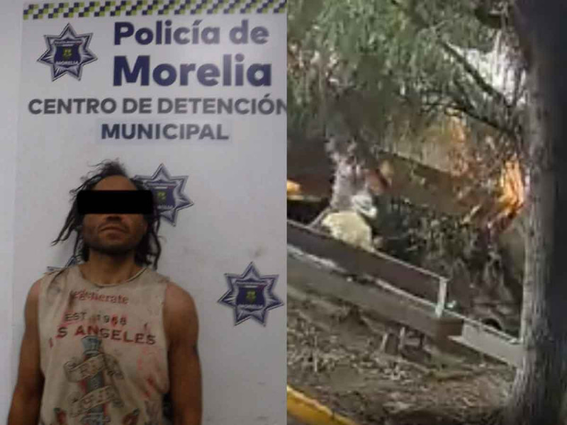 Hombre en situación de calle ataca brutalmente a abuelito que disfrutaba la tarde en Morelia