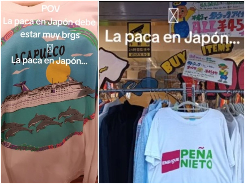 ¡Desde Acapulco hasta Enrique Peña Nieto! Encuentran playeras mexicanas en tiendas de remate en Japón