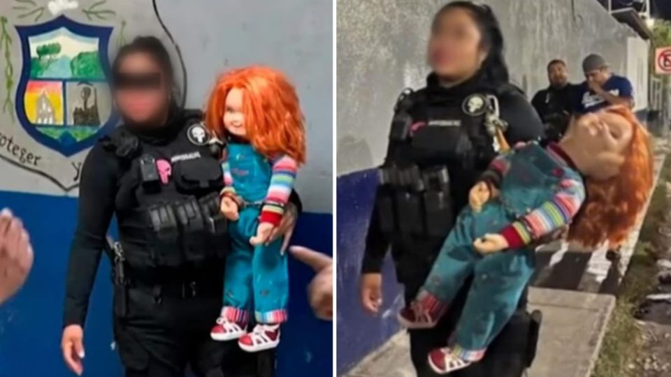 La historia detrás del «Chucky» asaltante y la foto viral del muñeco esposado