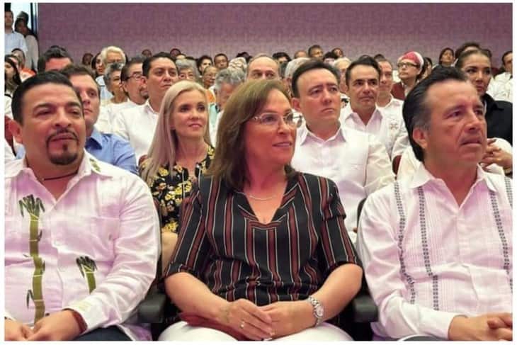 Rocío Nahle define a su equipo operativo en Veracruz.