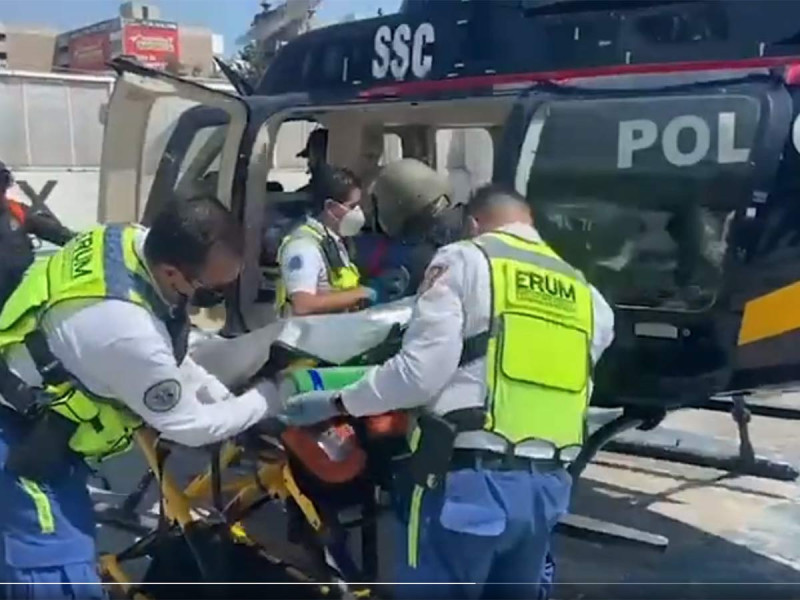 Niña toma sosa cáustica y se intoxica, helicóptero la lleva a hospital en CDMX