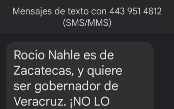 Guerra sucia contra Nahle mediante mensajería de texto