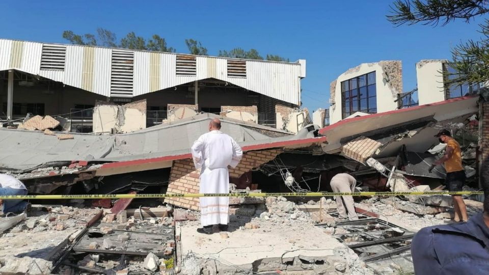 Sube a 11 el número de muert0s por derrumbe de iglesia en Tamaulipas