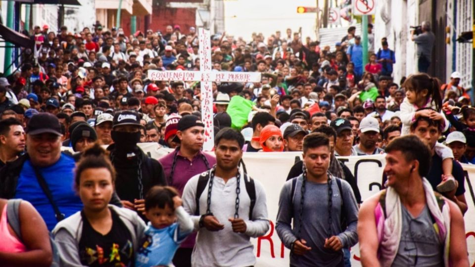 Sale de Tapachula caravana con más de 7 mil migrantes, llegarán a la Basílica de Guadalupe