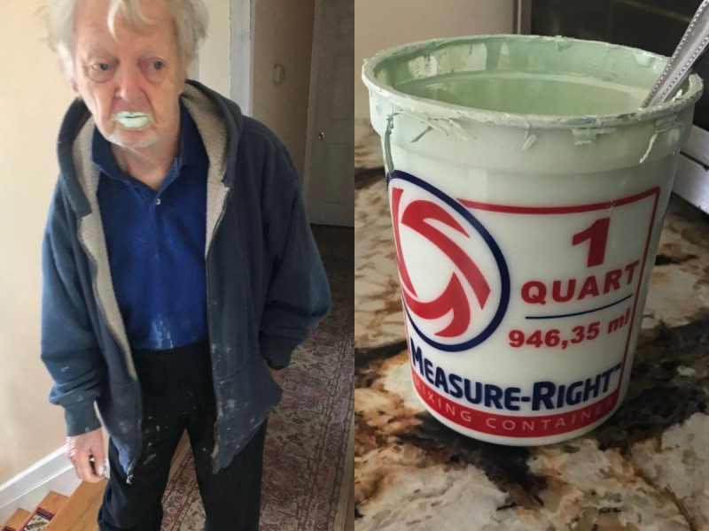 Murió abuelito que comió pintura tras confundirla con yogurt