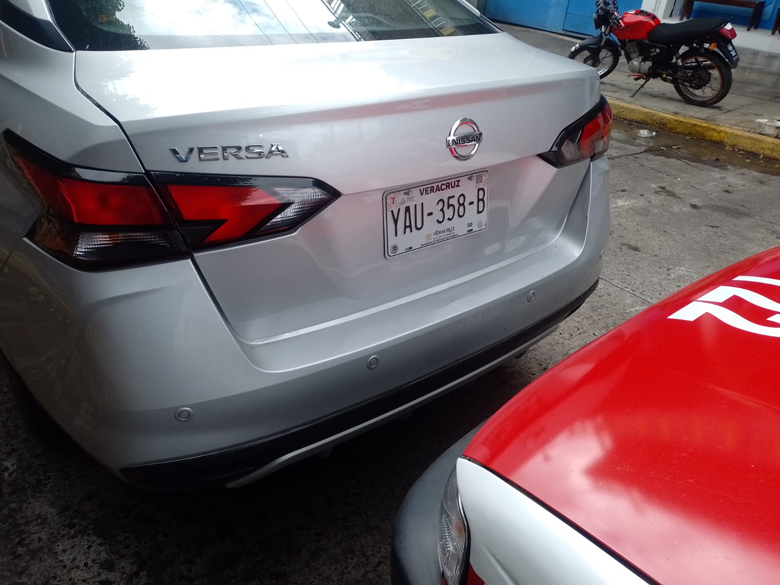 Se  reagistra percance vehicular en el centro de San Andrés Tuxtla