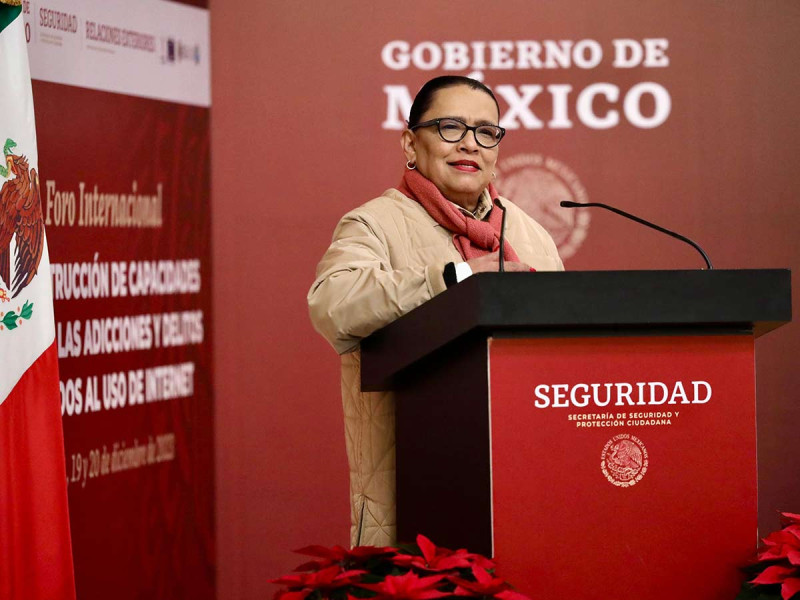 Rosa Icela Rodríguez inaugura foro sobre adicciones y delitos asociados al internet