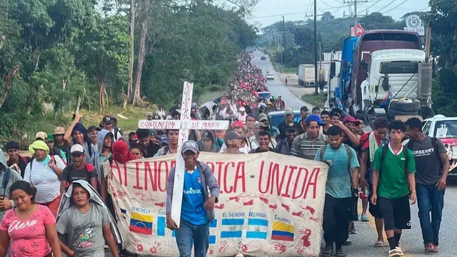 Caravana Latinoamericana avanza por el sur de Veracruz