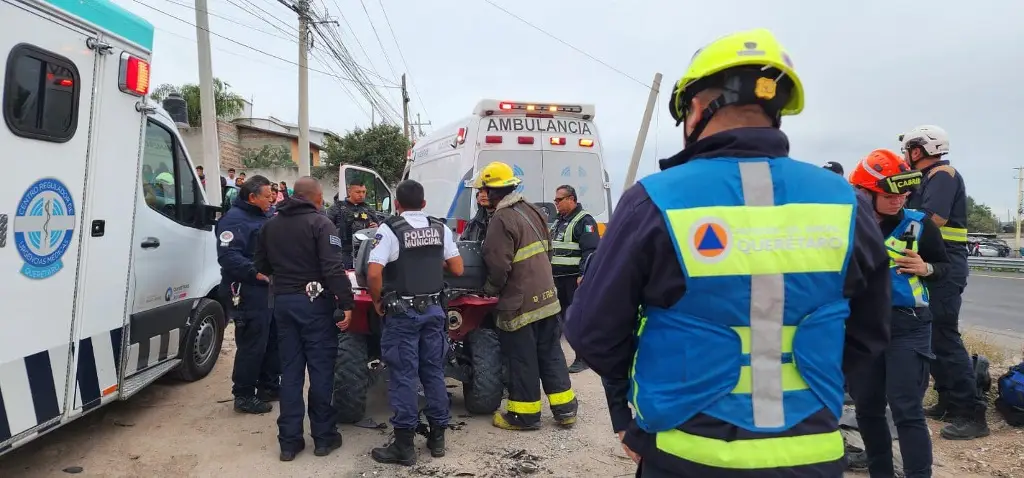 Menor de edad pierde pierna por explosión de pirotecnia en cuatrimoto