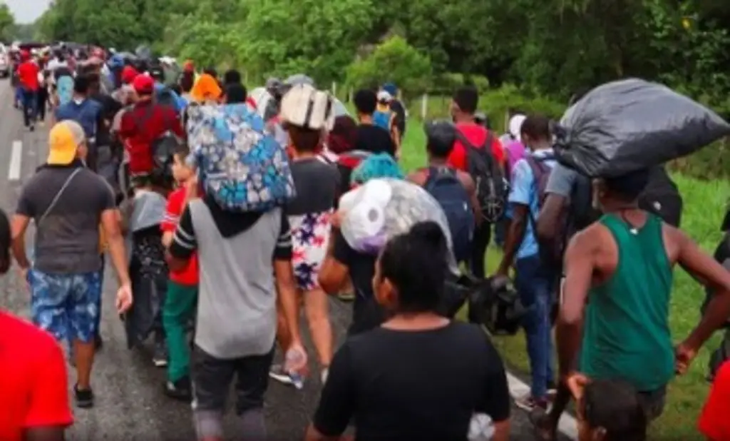 Llega caravana migrante al municipio de Córdoba, Veracruz