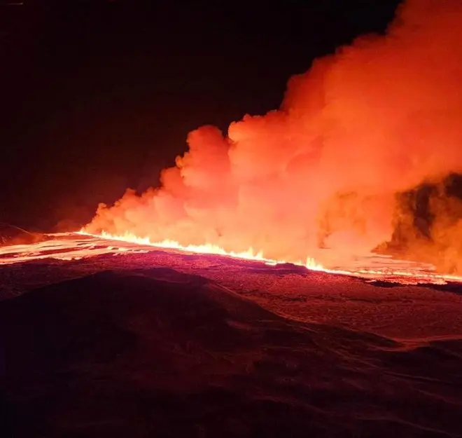 Captan nueva erupción volcánica en Islandia