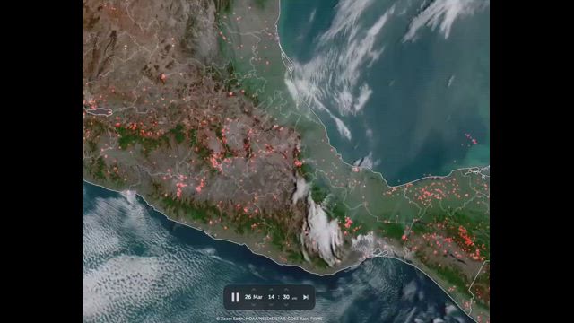 Así se ven los incendios forestales activos en el país en imágenes satelitales