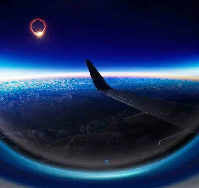 Aerolíneas ofrecen vuelos especiales para ver el eclipse desde un avión