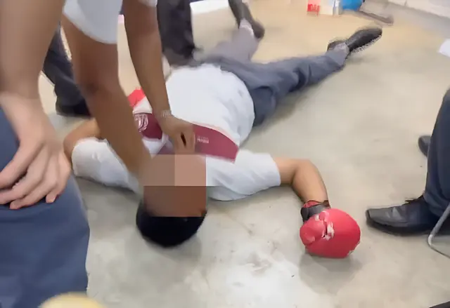 Alumno termina inconsciente por pelea de box en CBTIS 85 de Coatza