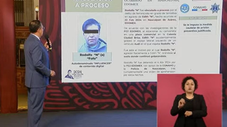 Exhiben en «mañanera» de AMLO proceso contra el Fofo Márquez por tentativa de feminicidio