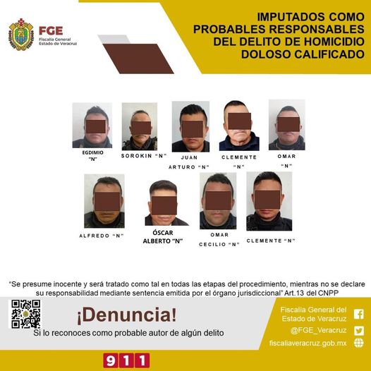 Imputados como probables responsables del delito de homicidio doloso calificado