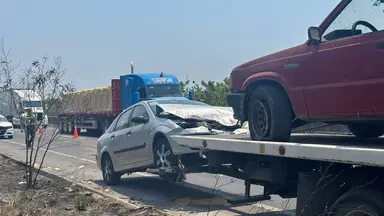 Familia lesionada tras accidente en libramiento de Paso del Toro