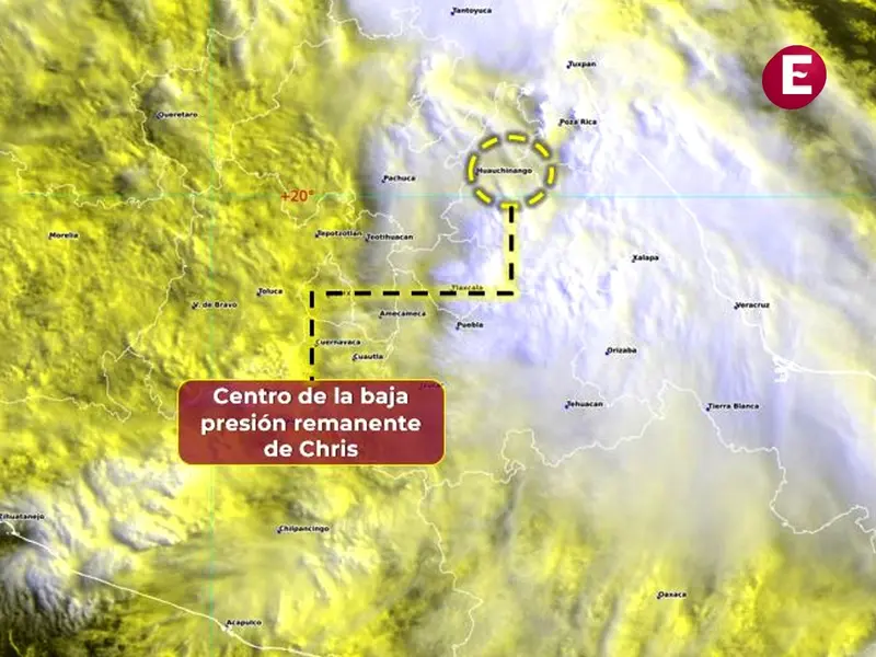 ¡’Chris’ se debilita sobre Puebla! Ya es baja presión remanente