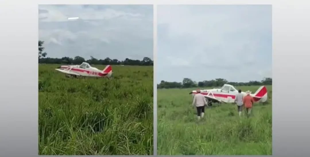 Aterriza de emergencia avioneta en Tlalixcoyan